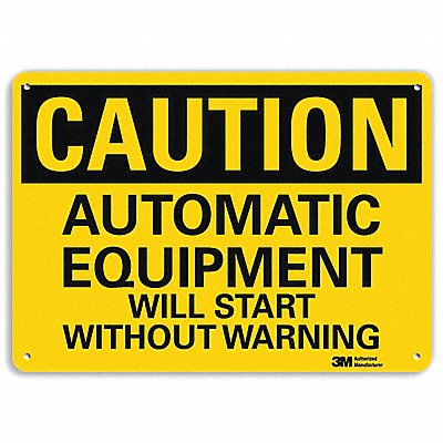 LYLE U41068RA14X10 Safety Sign 10 in x 14 in Aluminum