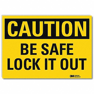 LYLE U41075RD10X7 Caution Sign 7 in x 10 in Reflective Sheeting