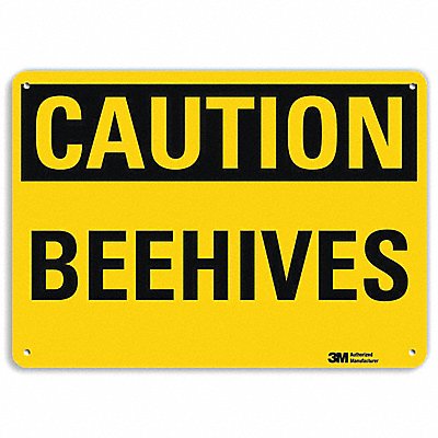 LYLE U41078NA10x7 Caution Sign 7 in x 10 in Aluminum
