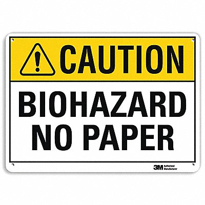 LYLE U41088NA10x7 Caution Sign 7 in x 10 in Aluminum