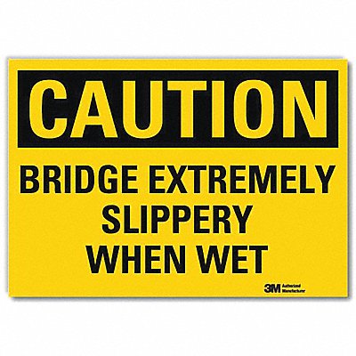 LYLE U41094RD14X10 Safety Sign 10 in x 14 in Reflective Sheeting
