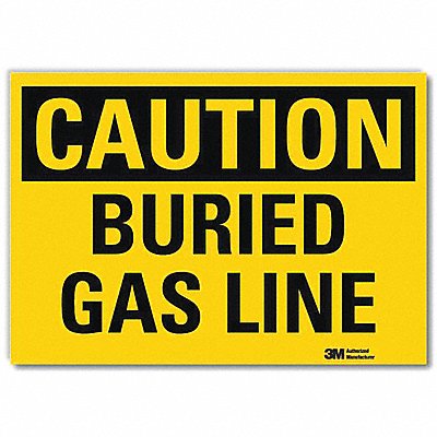 LYLE U41101RD14X10 Caution Sign 10in x 14in Reflective Sheeting