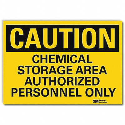 LYLE U41117RD14X10 Caution Sign 10x14in Reflective Sheeting