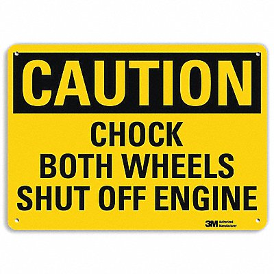 LYLE U41125RA10X7 Safety Sign 7 in x 10 in Aluminum