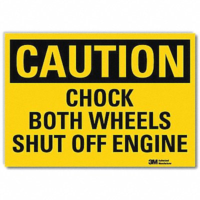 LYLE U41125RD14X10 Safety Sign 10inx14inReflective Sheeting