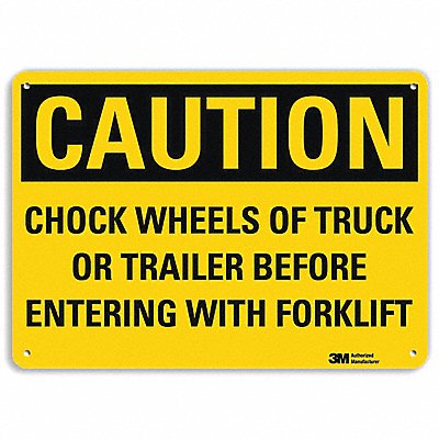 LYLE U41128RA10X7 Safety Sign 7 in x 10 in Aluminum