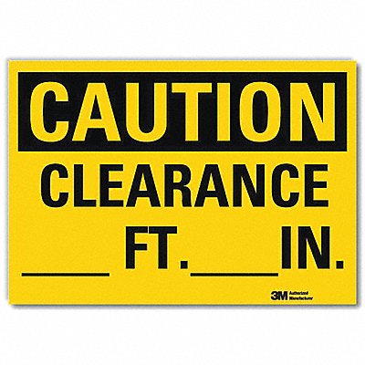 LYLE U41130RD7X5 Safety Sign 5inx7in Reflective Sheeting