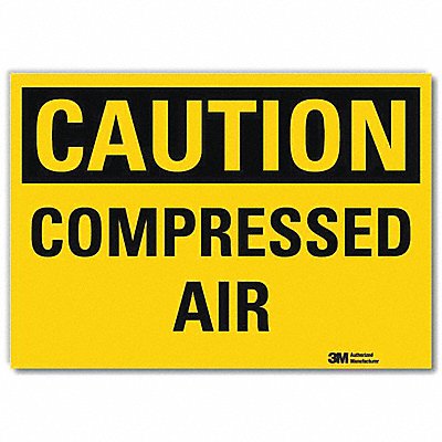 LYLE U41137RD10X7 Caution Sign 7inx10inReflective Sheeting