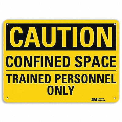LYLE U41144NA14x10 Caution Sign 10 in x 14 in Aluminum