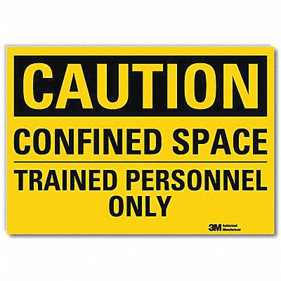 LYLE U41144RD14X10 Caution Sign 10in x 14in Reflective Sheeting