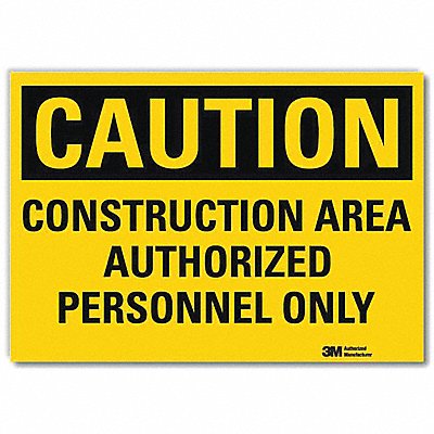 LYLE U41148RD7X5 Safety Sign 5 in x 7 in Reflective Sheeting
