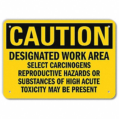 LYLE U41163RA10X7 Caution Sign 7 in x 10 in Aluminum