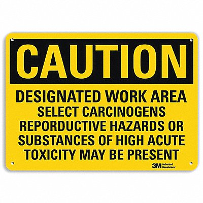 LYLE U41163NA14x10 Caution Sign 10 in x 14 in Aluminum