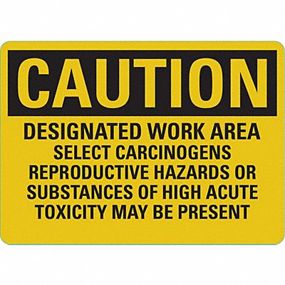 LYLE U41163RD10X7 Caution Sign 7 in x 10 in Reflective Sheeting