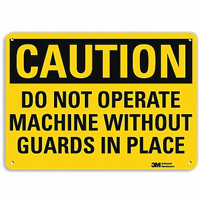 LYLE U41187RA10X7 Safety Sign 7 in x 10 in Aluminum