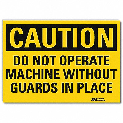 LYLE U41187RD10X7 Safety Sign 7 in x 10 in Reflective Sheeting