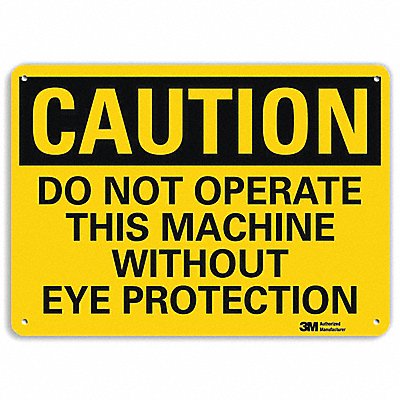 LYLE U41189NA14x10 Caution Sign 10 inx14 in Aluminum