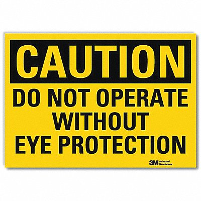 LYLE U41194RD10X7 Caution Sign 7 in x 10 in Reflective Sheeting