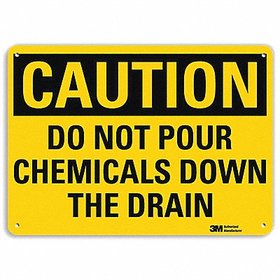 LYLE U41199NP10X7 Caution Sign 7 inx10 in Plastic