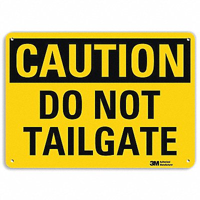 LYLE U41205NP14X10 Caution Sign 10 in x 14 in Plastic