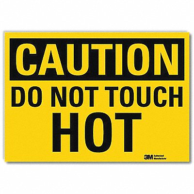 LYLE U41207RD14X10 Caution Sign 10x14in Reflective Sheeting