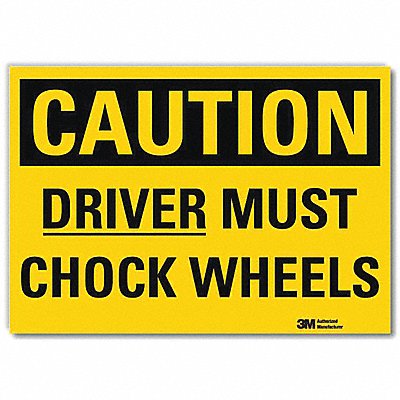 LYLE U41218RD10X7 Safety Sign 7inx10in Reflective Sheeting