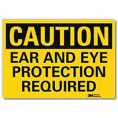 LYLE U41225RD14X10 Caution Sign 10x14in Reflective Sheeting