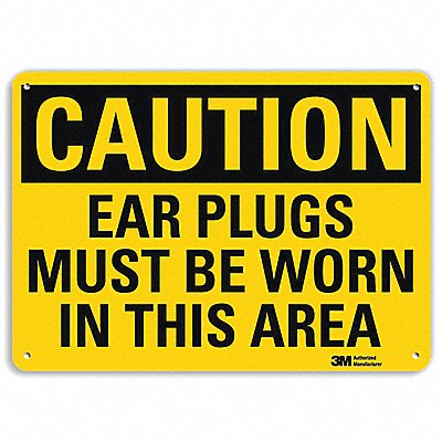 LYLE U41228RA10X7 Safety Sign 7 in x 10 in Aluminum