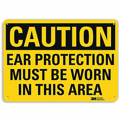 LYLE U41234NP14X10 Caution Sign 10 in x 14 in Plastic