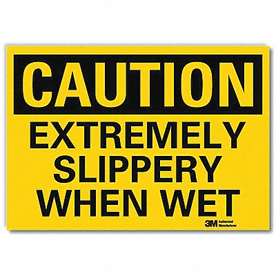 LYLE U41266RD14X10 Safety Sign 10 in x 14 in Reflective Sheeting