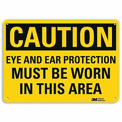 LYLE U41269RA10X7 Safety Sign 7 in x 10 in Aluminum