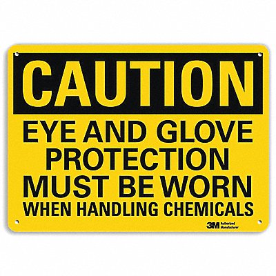 LYLE U41273NA14x10 Caution Sign 10 in x 14 in Aluminum