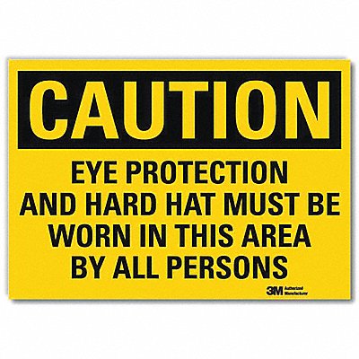 LYLE U41275RD10X7 Caution Sign 7 in x 10 in Reflective Sheeting