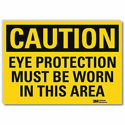 LYLE U41279RD14X10 Caution Sign 10x14in Reflective Sheeting