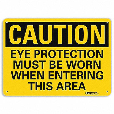 LYLE U41280RA10X7 Safety Sign 7 in x 10 in Aluminum