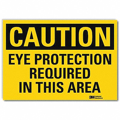LYLE U41287RD14X10 Caution Sign 10in x 14in Reflective Sheeting