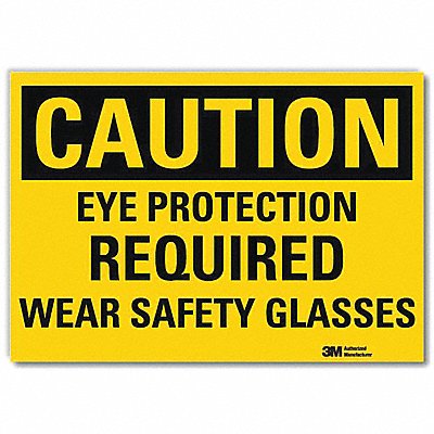 LYLE U41291RD14X10 Caution Sign 10x14in Reflective Sheeting