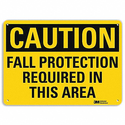 LYLE U41300RA10X7 Safety Sign 7 in x 10 in Aluminum