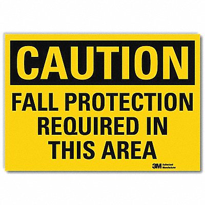 LYLE U41300RD14X10 Caution Sign 10x14in Reflective Sheeting
