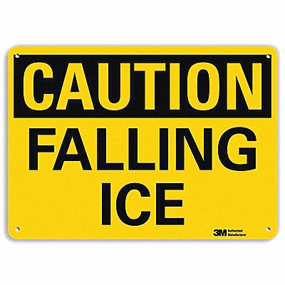 LYLE U41301NA14x10 Caution Sign 10 in x 14 in Aluminum