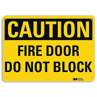 LYLE U41305RA14X10 Safety Sign 10 in x 14 in Aluminum