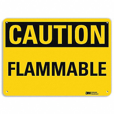 LYLE U41310NA14x10 Caution Sign 10 in x 14 in Aluminum