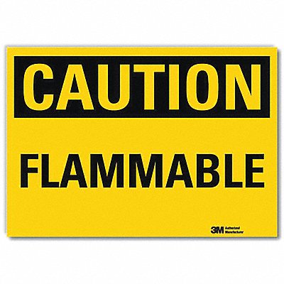 LYLE U41310RD7X5 Caution Sign 5inx7in Reflective Sheeting