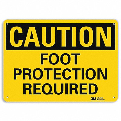 LYLE U41321NA14x10 Caution Sign 10 inx14 in Aluminum