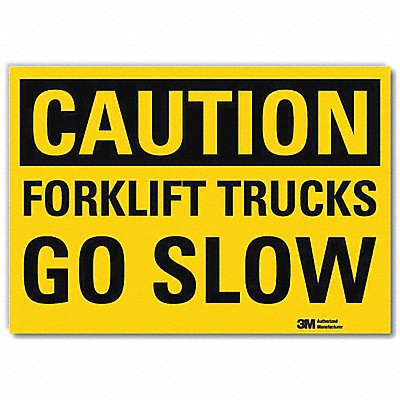 LYLE U41330RD10X7 Safety Sign 7 in x 10 in Reflective Sheeting