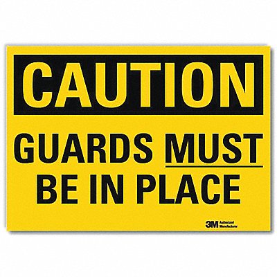 LYLE U41349RD14X10 Safety Sign 10 in x 14 in Reflective Sheeting