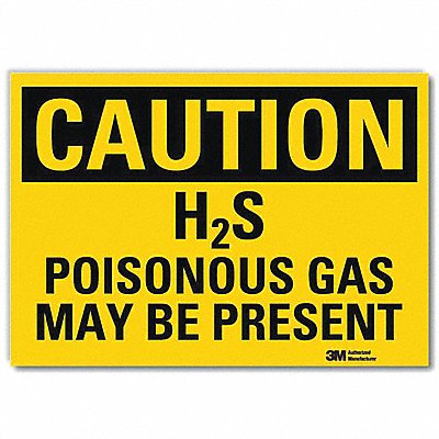 LYLE U41351RD7X5 Caution Sign 5 in x 7 in Reflective Sheeting