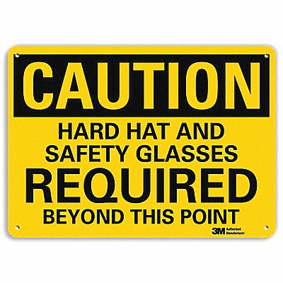 LYLE U41354RA10X7 Safety Sign 7 in x 10 in Aluminum