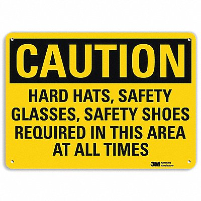 LYLE U41368RA10X7 Safety Sign 7 in x 10 in Aluminum