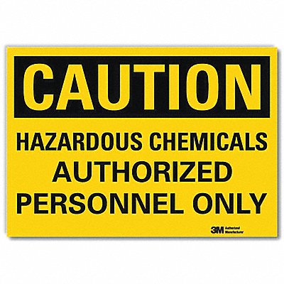 LYLE U41369RD7X5 Caution Sign 5 in x 7 in Reflective Sheeting
